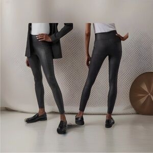 Athleta Delancey Gleam Moto Tight Size L Black Lustre